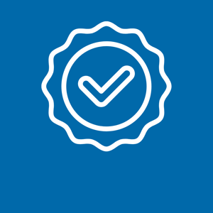 Customer service badge with check mark clipart