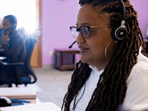Dexcomm Call Center Agent Answering a Call