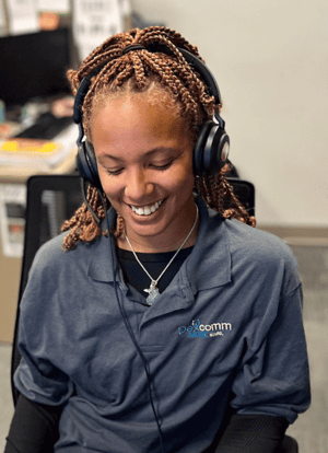 Professional Dexcomm employee smiling